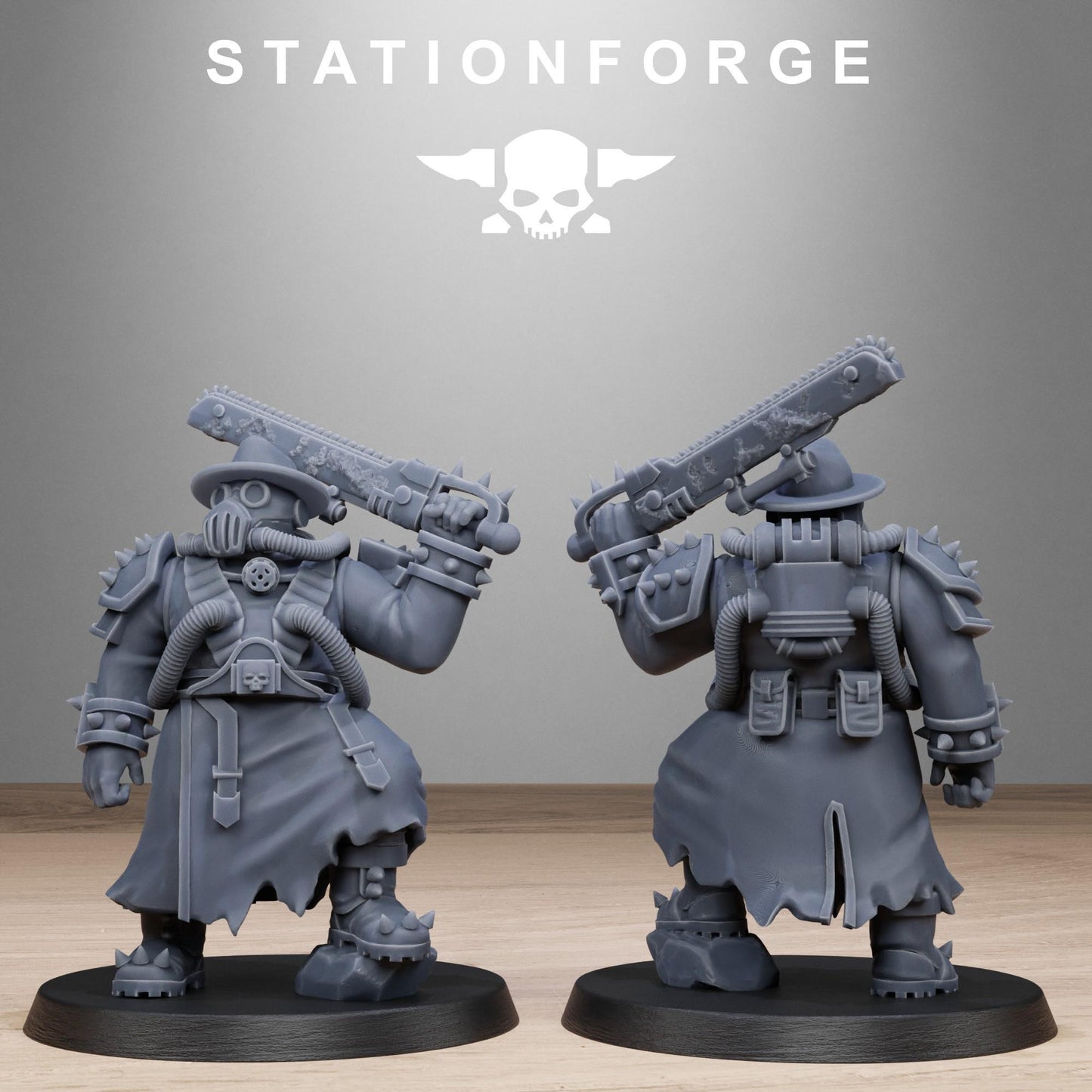 Corrupted Guard Filthcrew Mutants, Imperial Guard Proxy, Sci-Fi Wargames Miniatures by STATIONFORGE