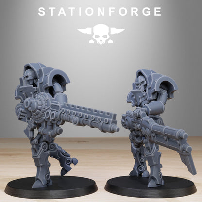 Astronet Heavy Infantry, Modular Sci-Fi Undead Robot Warriors by STATIONFORGE, Grimdark Wargames Proxy
