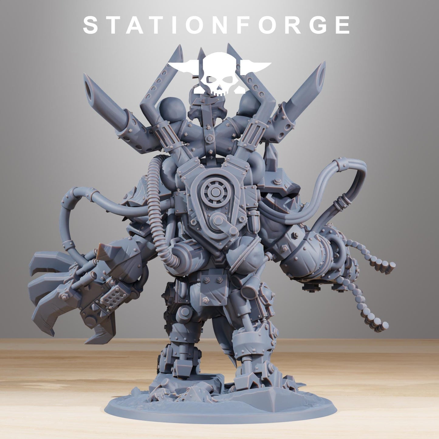 Orkaz Troll Boss, Space-Faring Orkish Menace Sculpted by STATIONFORGE, Grimdark Compatible, Sci-Fi Wargame Scale