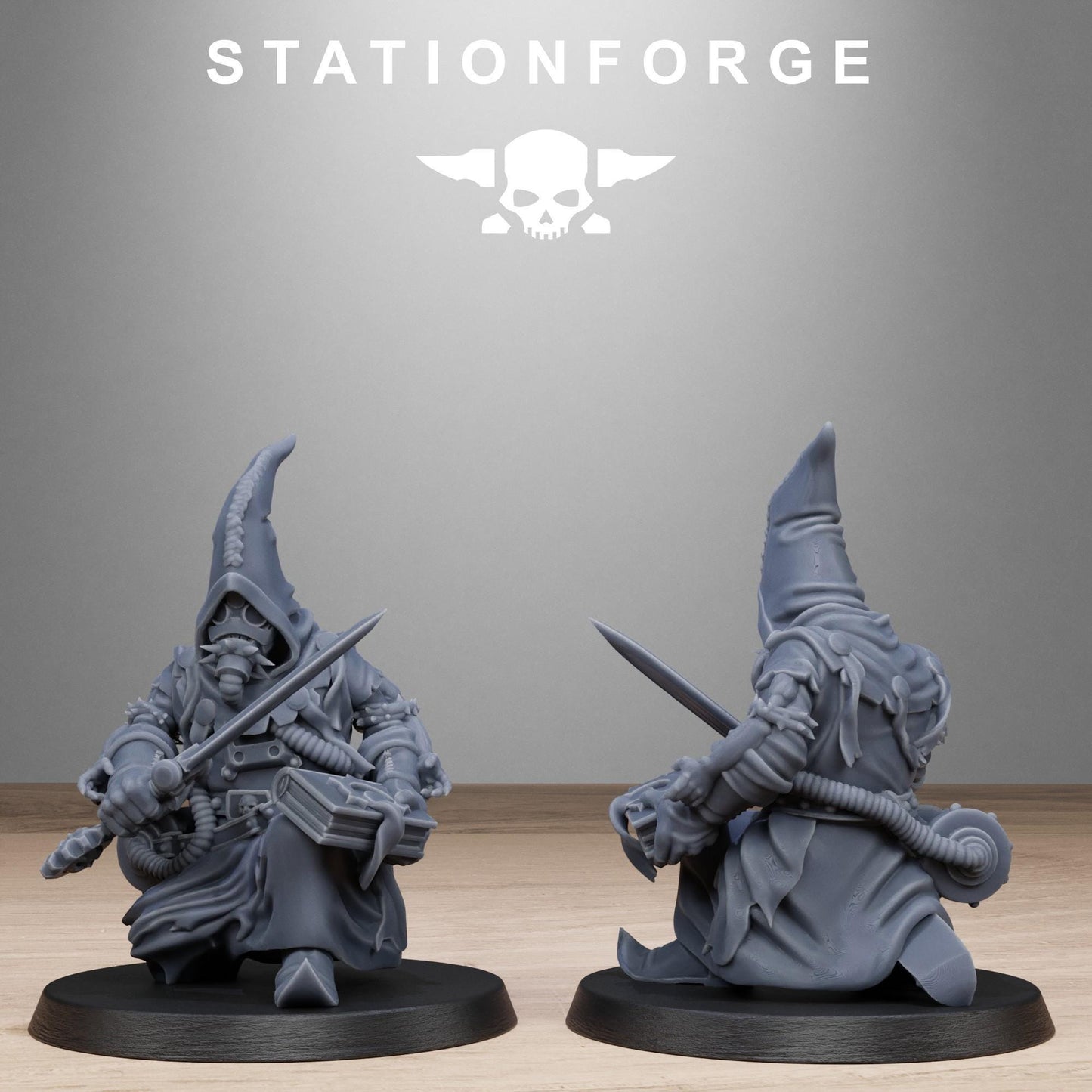Scavenger Mystics, Chaos Worshipper Sci-Fi Wargames Miniatures by STATIONFORGE, Corrupted Imperial Guard