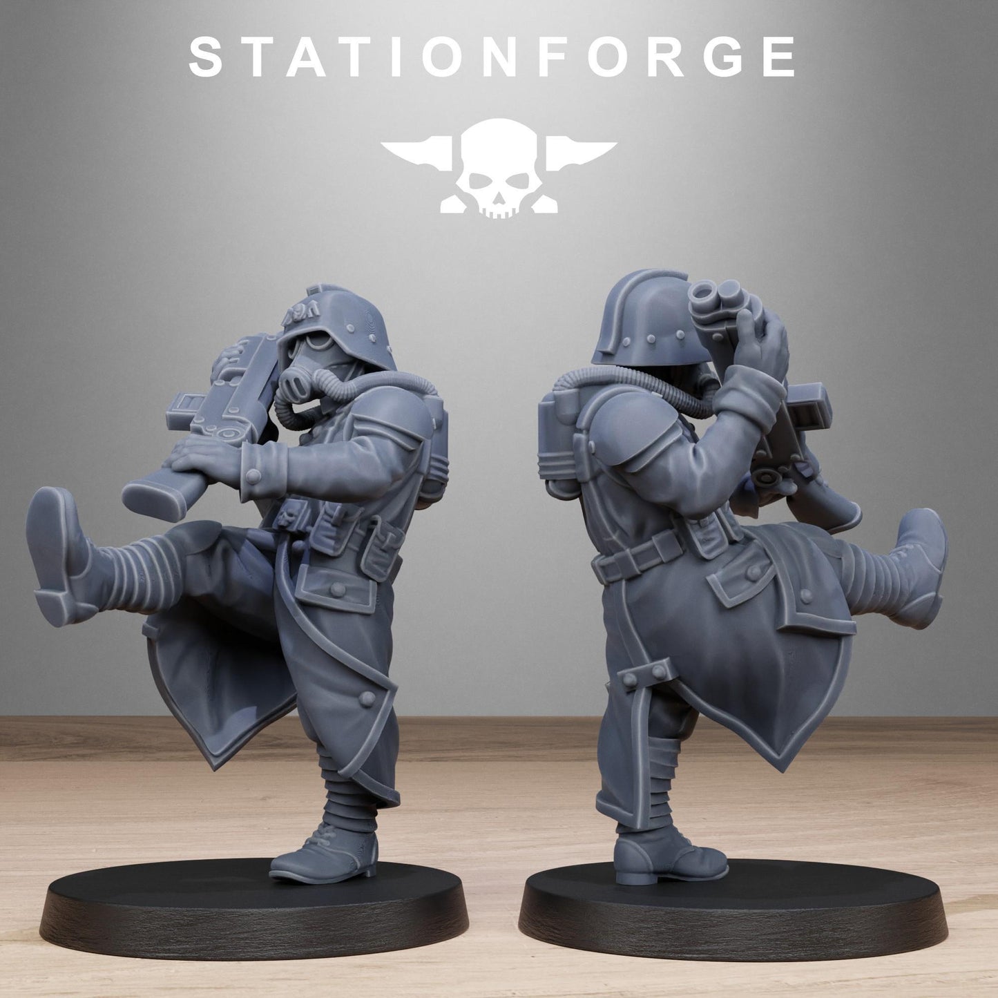 GrimGuard Shovel Trenches, Death Korps Proxy, Sci-Fi Wargames Miniatures by STATIONFORGE