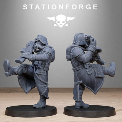 GrimGuard Shovel Trenches, Death Korps Proxy, Sci-Fi Wargames Miniatures by STATIONFORGE