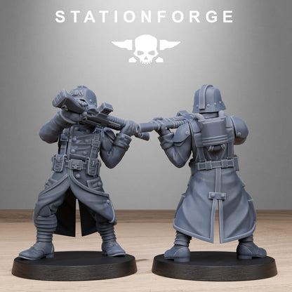 GrimGuard Shovel Trenches, Death Korps Proxy, Sci-Fi Wargames Miniatures by STATIONFORGE