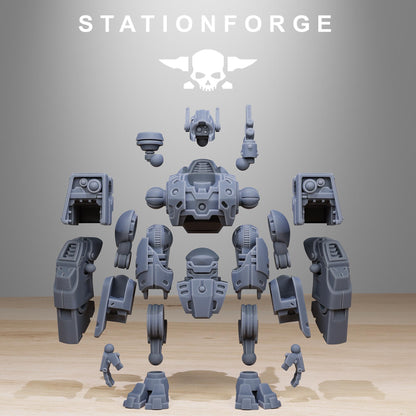 Tarion Strike Mechs Mk1 Builder Kit, Communitarian Alien Infantry, Sci-Fi Wargames Miniatures by STATIONFORGE