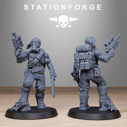 GrimGuard Jungle Fighters 2, Death Korps Proxy, Sci-Fi Wargames Miniatures by STATIONFORGE