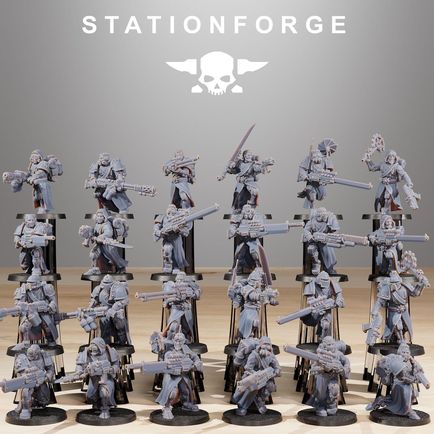 Sci-Fi Wargames Miniatures, Scavenger Infantry by STATIONFORGE