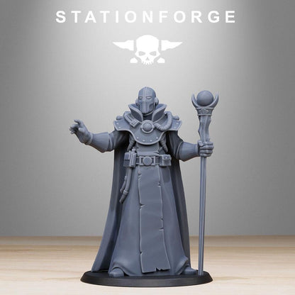 GrimCorp Elder, Imperial Heroic Agents Sculpted by STATIONFORGE for Wargames set in the Grimdark Future