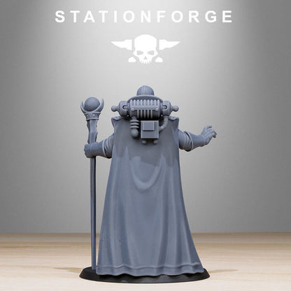 GrimCorp Elder, Imperial Heroic Agents Sculpted by STATIONFORGE for Wargames set in the Grimdark Future