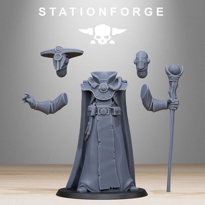 GrimCorp Elder, Imperial Heroic Agents Sculpted by STATIONFORGE for Wargames set in the Grimdark Future