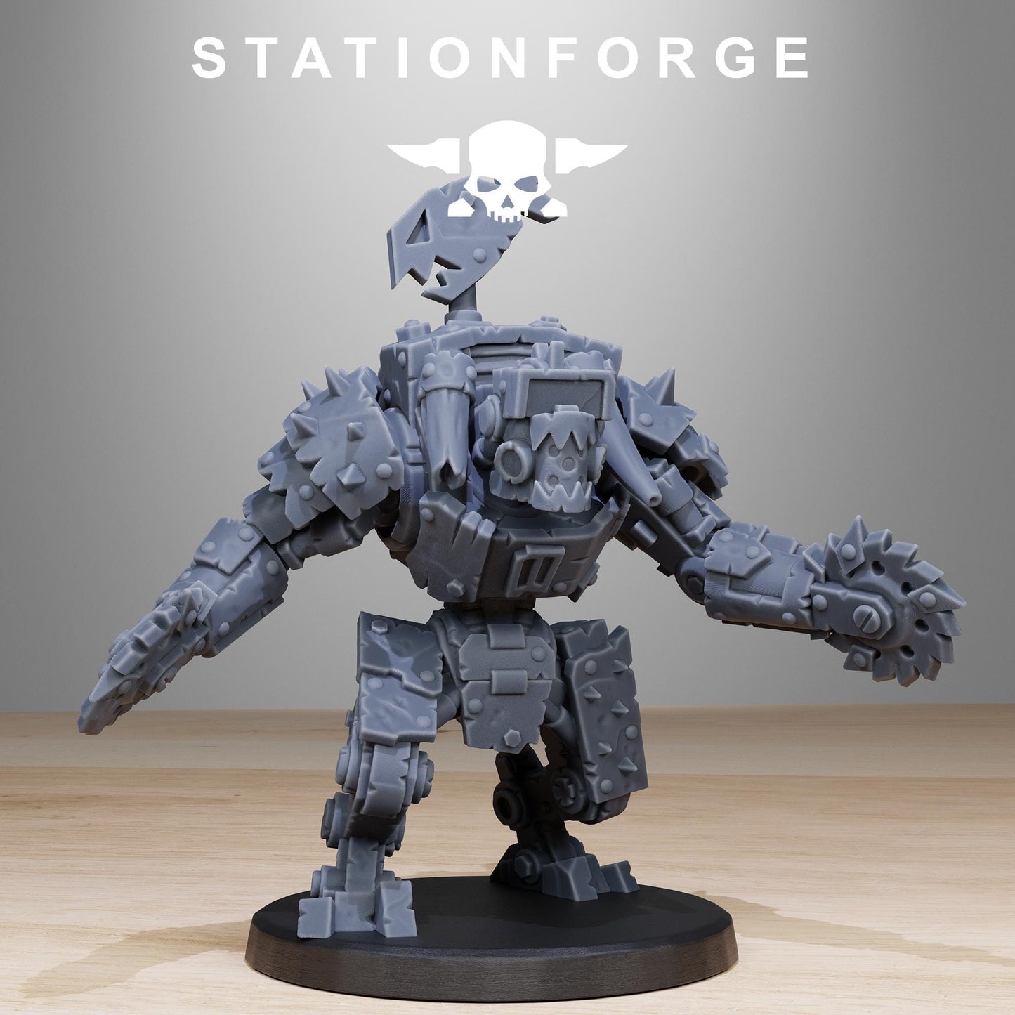 Orkaz Bots Infantry, Space-Faring Orkish Menace Sculpted by STATIONFORGE, Grimdark Compatible, Sci-Fi Wargame Scale
