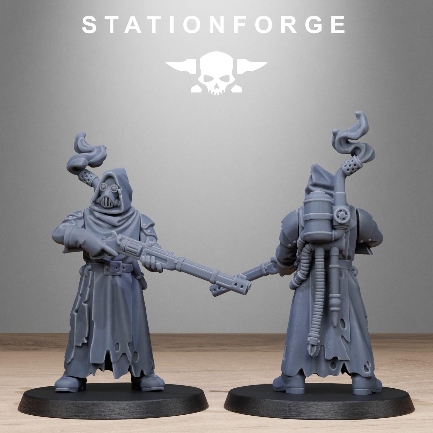 Scavenger Sanctum Infantry, modular Sci-Fi warriors by STATIONFORGE, Sci-Fi Wargames Cyber-themed Grimdark miniatures