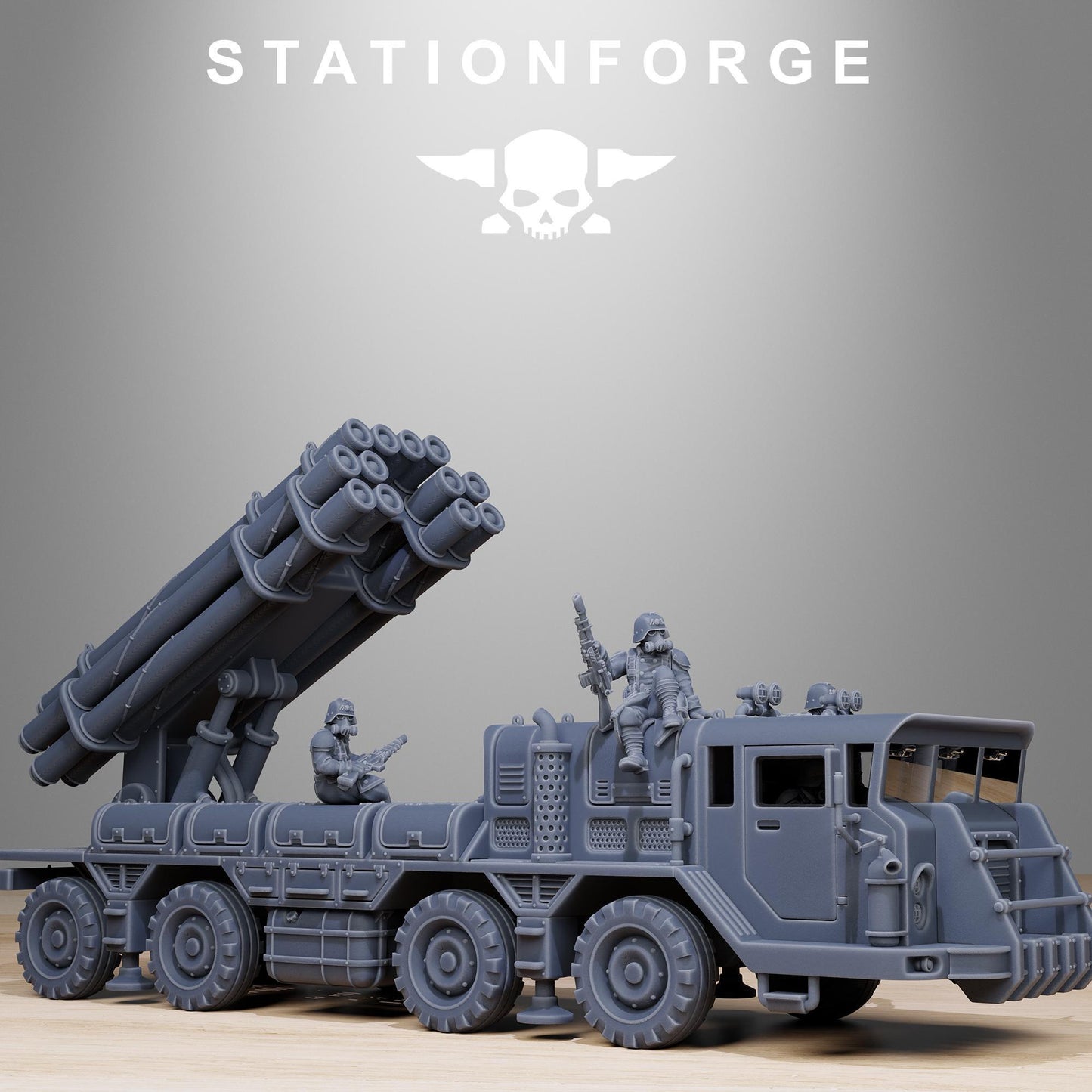 GrimGuard Artillery Vehicle, Modular Sci-Fi Wargame Tankette by STATIONFORGE