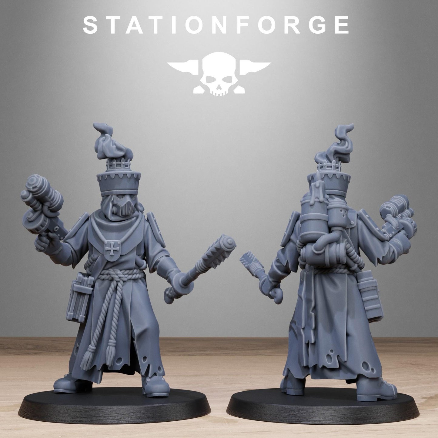 Scavenger Sanctum Infantry, modular Sci-Fi warriors by STATIONFORGE, Sci-Fi Wargames Cyber-themed Grimdark miniatures