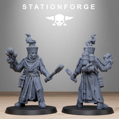 Scavenger Sanctum Infantry, modular Sci-Fi warriors by STATIONFORGE, Sci-Fi Wargames Cyber-themed Grimdark miniatures