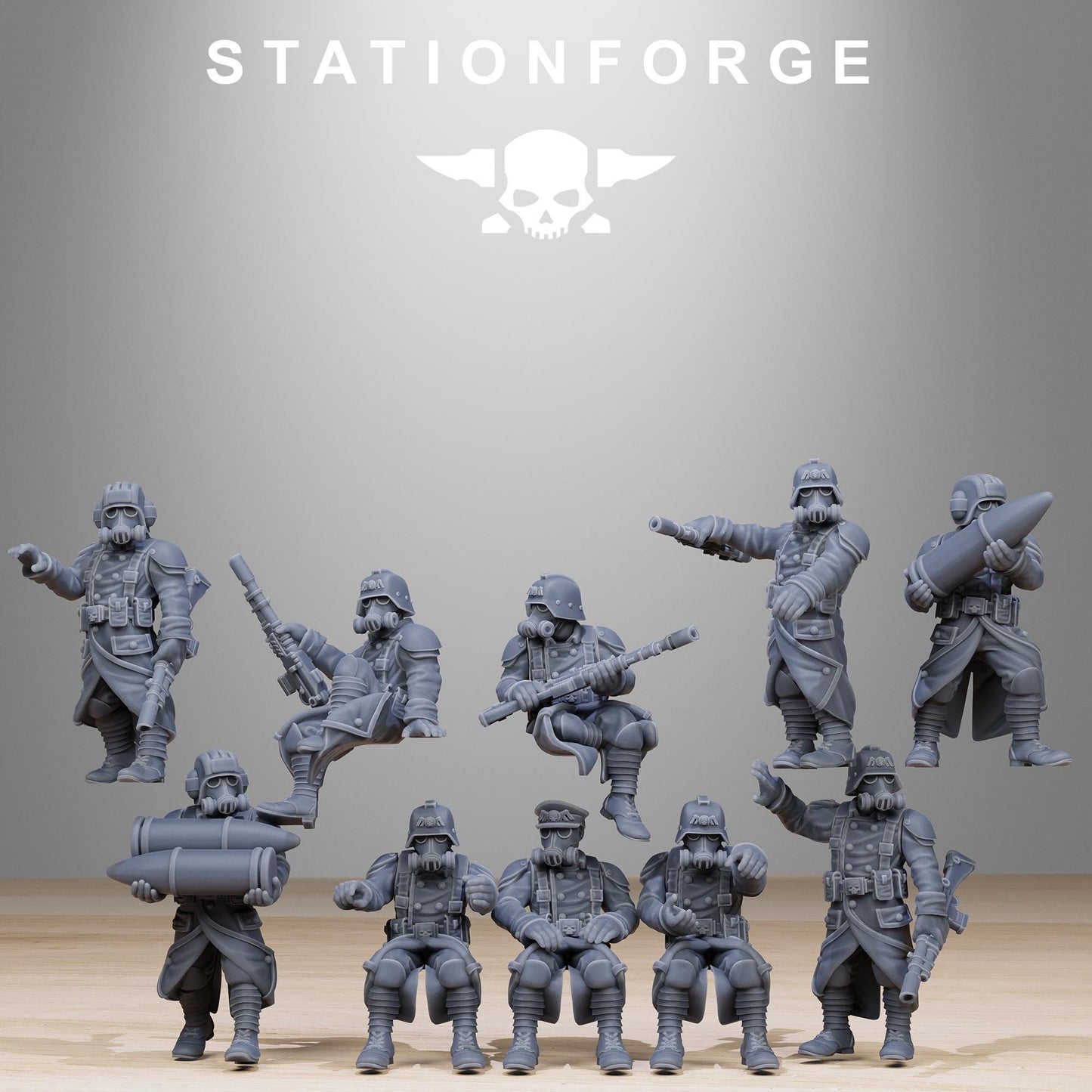 GrimGuard Artillery Vehicle, Modular Sci-Fi Wargame Tankette by STATIONFORGE