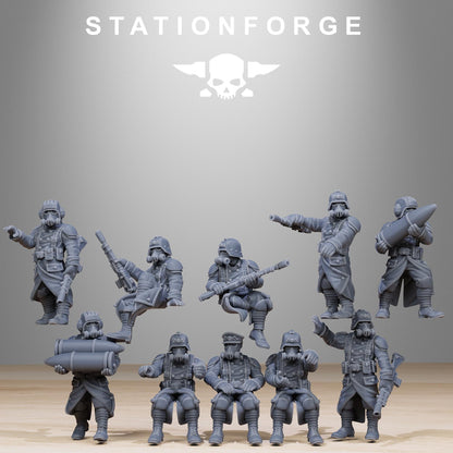 GrimGuard Artillery Vehicle, Modular Sci-Fi Wargame Tankette by STATIONFORGE
