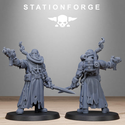 Scavenger Sanctum Infantry, modular Sci-Fi warriors by STATIONFORGE, Sci-Fi Wargames Cyber-themed Grimdark miniatures