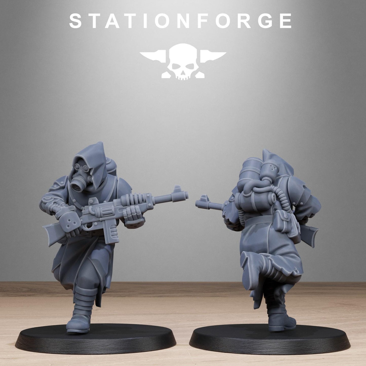 Scavenger Sanctum Infantry, modular Sci-Fi warriors by STATIONFORGE, Sci-Fi Wargames Cyber-themed Grimdark miniatures