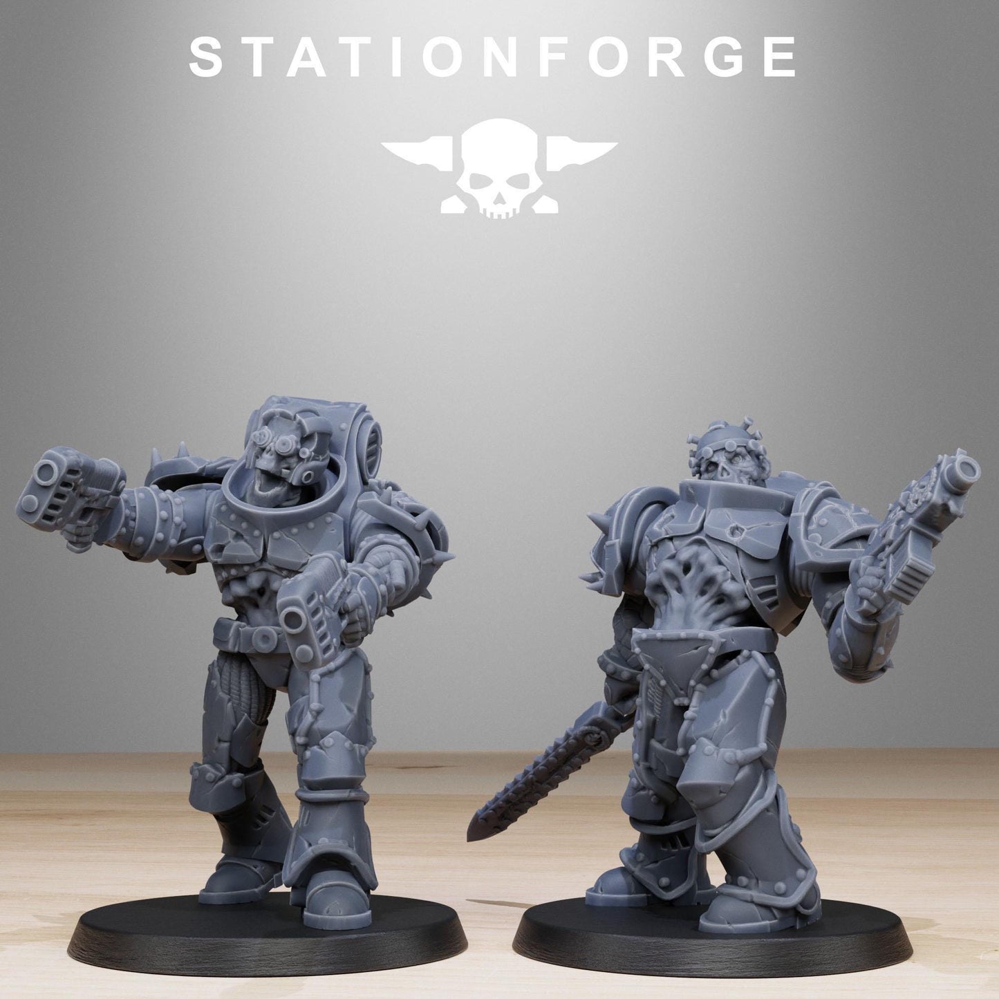 Socratis Zombies, Modular Sci-Fi Marine warriors by STATIONFORGE, Grimdark Wargames Proxy