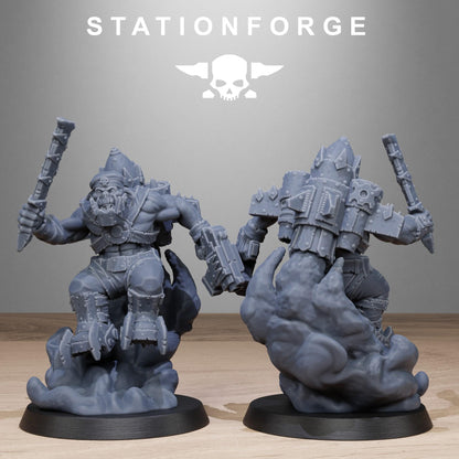 Sci-Fi Ork Miniatures, STATIONFORGE Grimdark Wargame Flyers