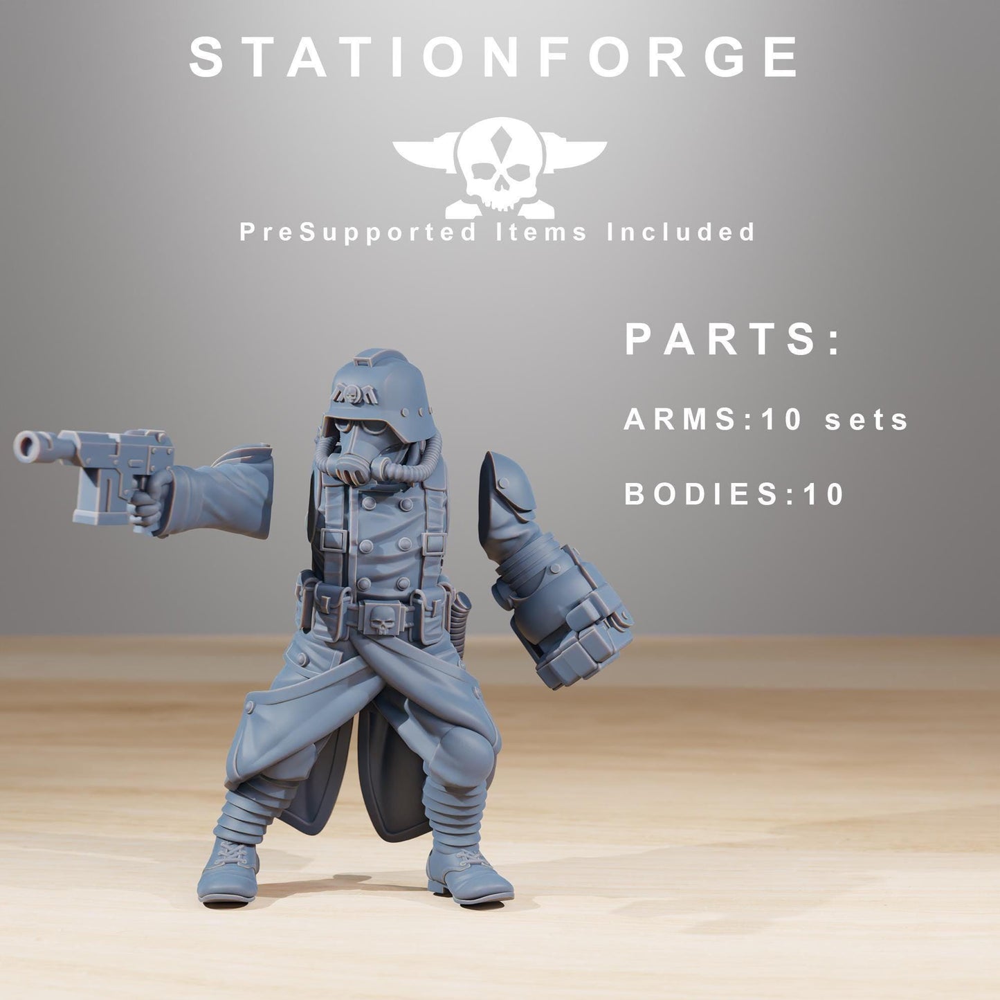 GrimGuard Acolytes, Death Korps Proxy, Sci-Fi Wargames Miniatures by STATIONFORGE