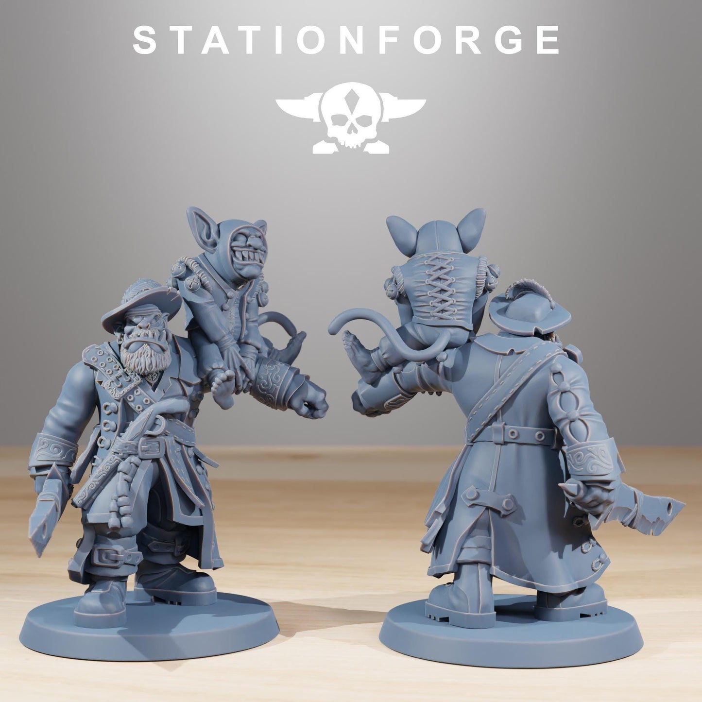 Gobs Pirates, Space-Faring Orkish Menace Sculpted by STATIONFORGE, Grimdark Compatible, Sci-Fi Wargame Scale