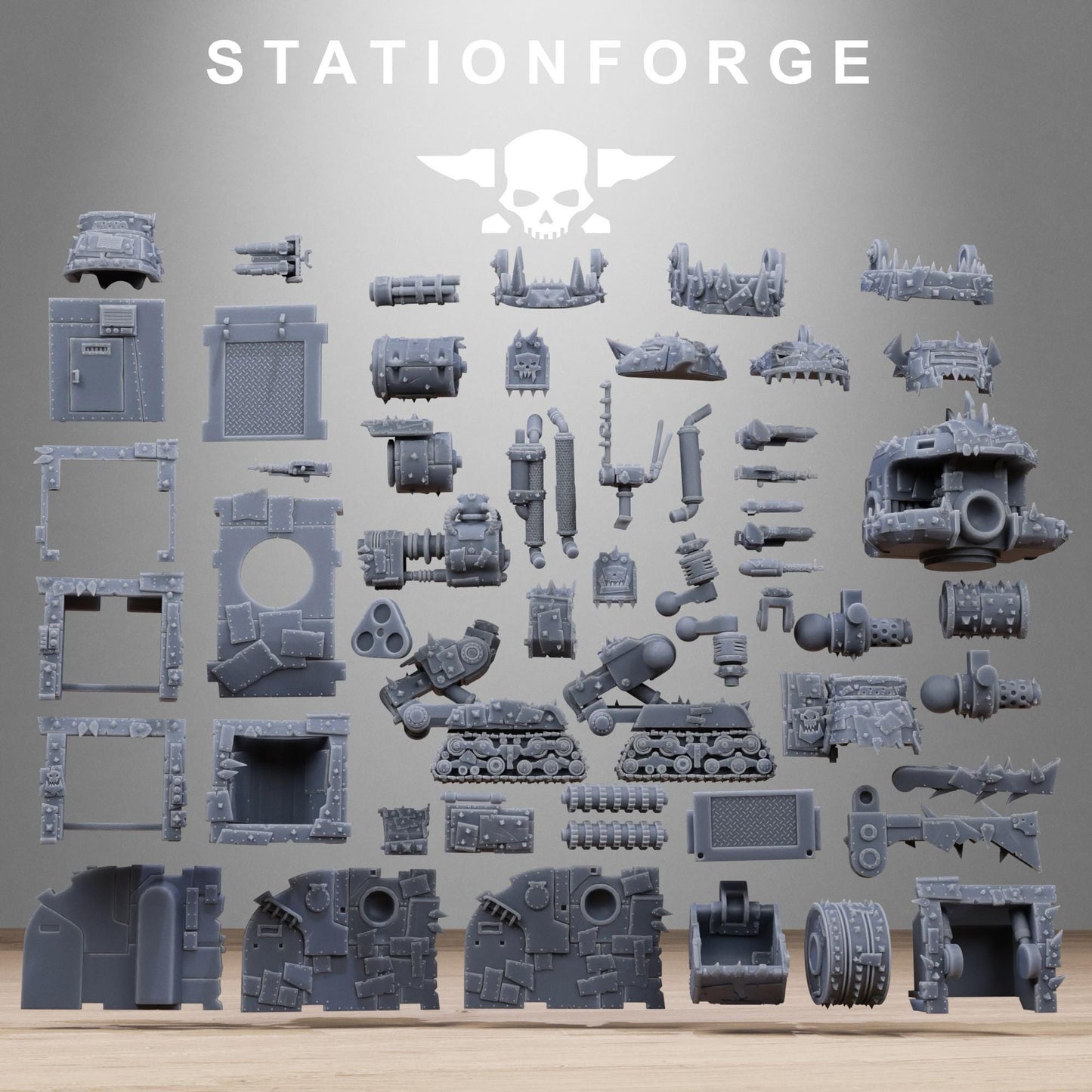 Orkaz Gognauts, Space-Faring Orkish Menace Sculpted by STATIONFORGE, Grimdark Compatible, Scaled for Sci-Fi Miniature Wargames