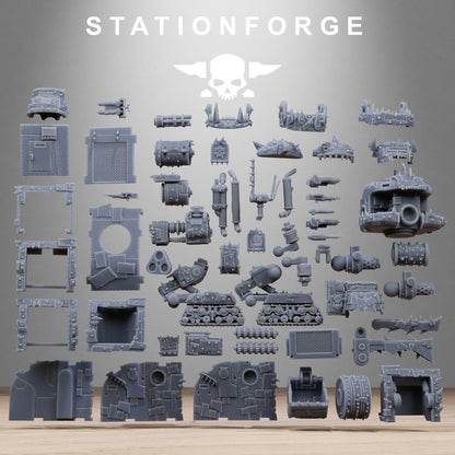Orkaz Gognauts, Space-Faring Orkish Menace Sculpted by STATIONFORGE, Grimdark Compatible, Scaled for Sci-Fi Miniature Wargames