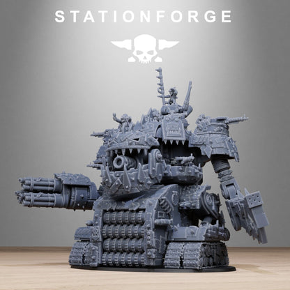 Orkaz Gognauts, Space-Faring Orkish Menace Sculpted by STATIONFORGE, Grimdark Compatible, Scaled for Sci-Fi Miniature Wargames