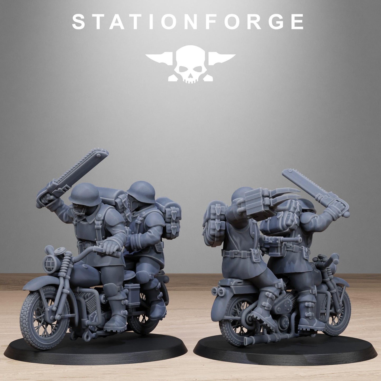 FreeGuard Bikers Modular Set Miniatures by STATIONFORGE,  Imperial guard cavalry regiment