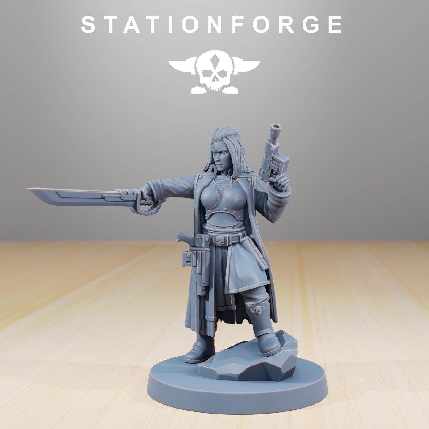Vaskar - The Duchess, Death Korps Proxy, Sci-Fi Wargames Miniatures by STATIONFORGE