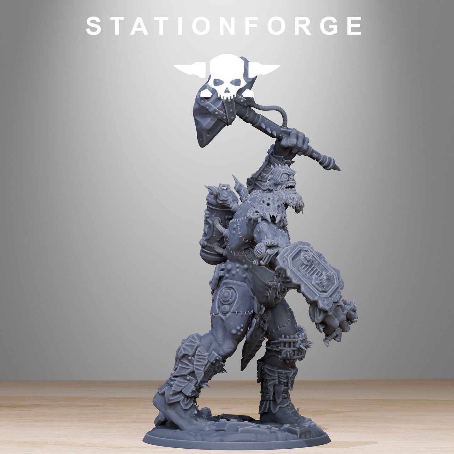 Corrupted Giant, Gigantic Chaotic Stitched-Together Gargant, Sci-Fi Wargames Miniatures by STATIONFORGE
