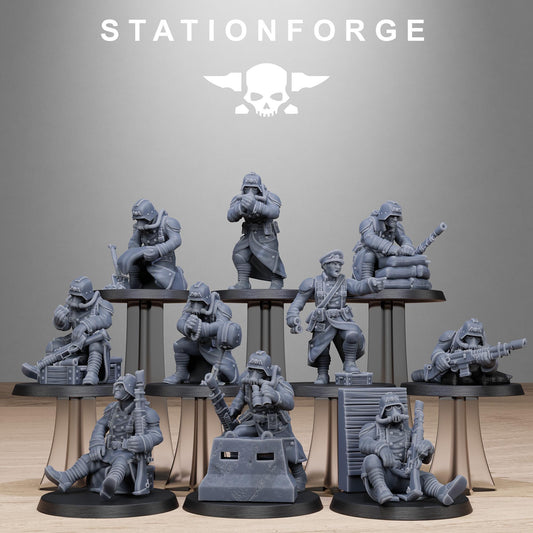 GrimGuard Battlefront, Death Korps Proxy, Sci-Fi Wargames Miniatures by STATIONFORGE