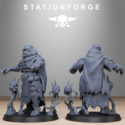 Scavenger Tech Magicians, Space Techno-bots, modular Sci-Fi warriors by STATIONFORGE, Sci-Fi Wargames Cyber-themed Grimdark miniatures