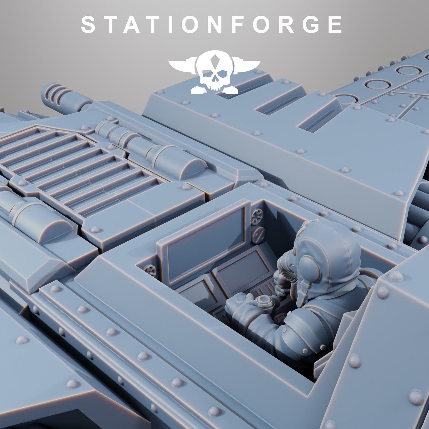 GrimGuard SF-19A Fighter Plane, Sci-Fi Wargames Proxy by STATIONFORGE