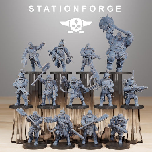 Corrupted Guard Miniatures, Chaos Worshipper Sci-Fi Wargames, STATIONFORGE