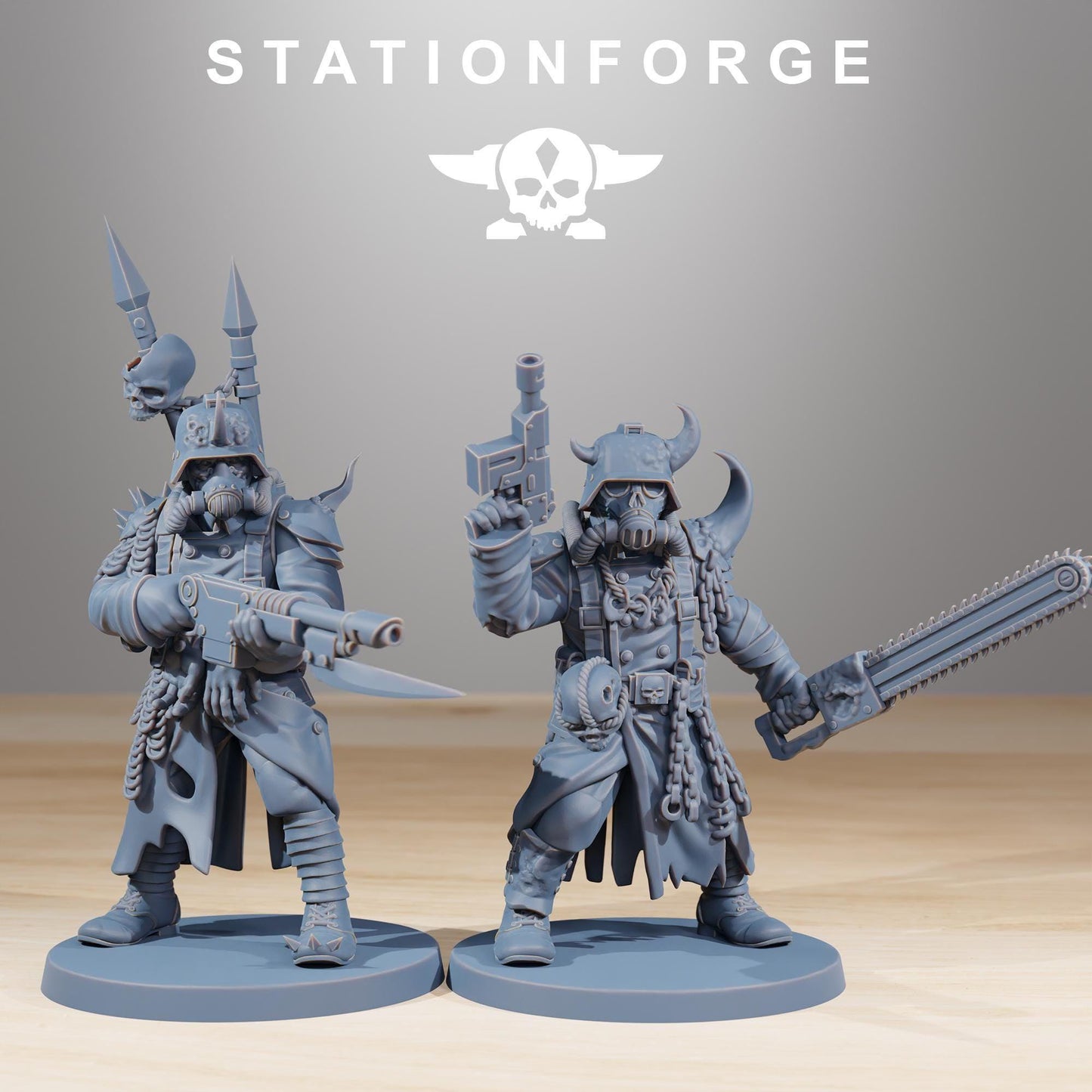 Corrupted Guard Miniatures, Chaos Worshipper Sci-Fi Wargames by STATIONFORGE