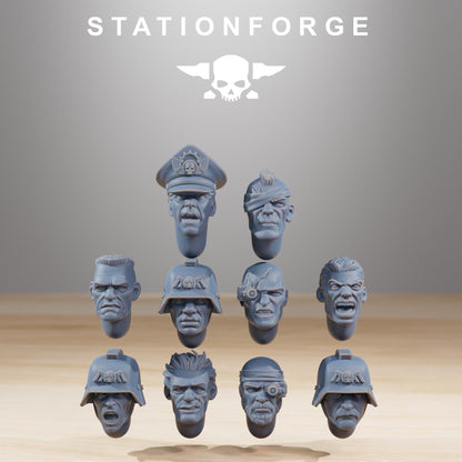 GrimGuard Combatants, Death Korps Proxy, Sci-Fi Wargames Miniatures by STATIONFORGE