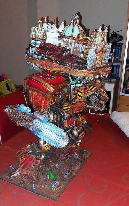 Scavenger Trident, Modular Sci-Fi Titanic Warbot by STATIONFORGE, Grimdark Wargames Proxy