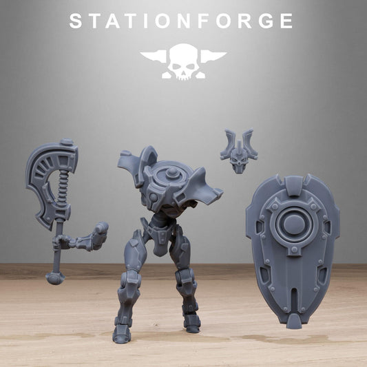 Astronet Blades, Modular Sci-Fi Undead Robot Warriors by STATIONFORGE, Grimdark Wargames Proxy
