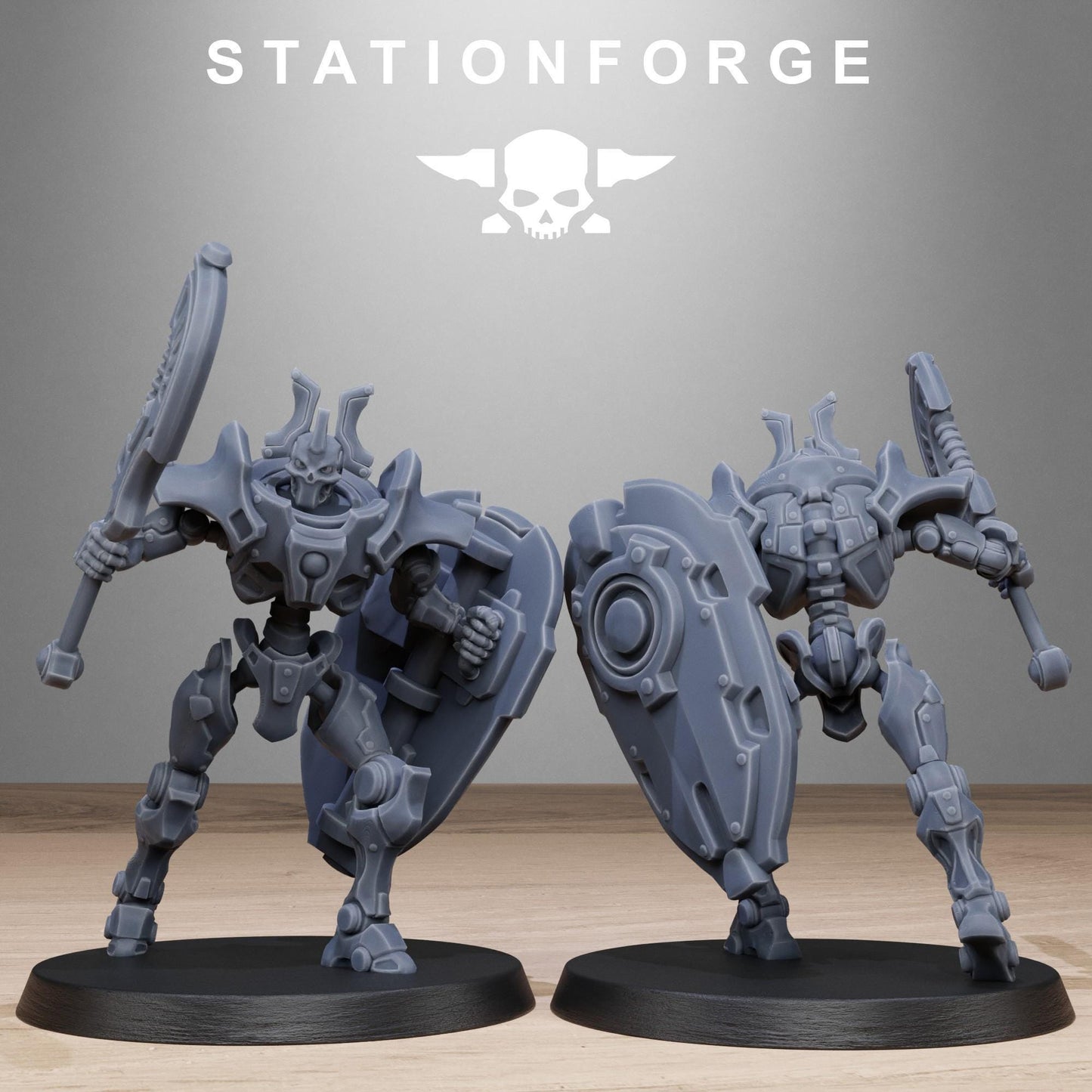 Astronet Blades, Modular Sci-Fi Undead Robot Warriors by STATIONFORGE, Grimdark Wargames Proxy