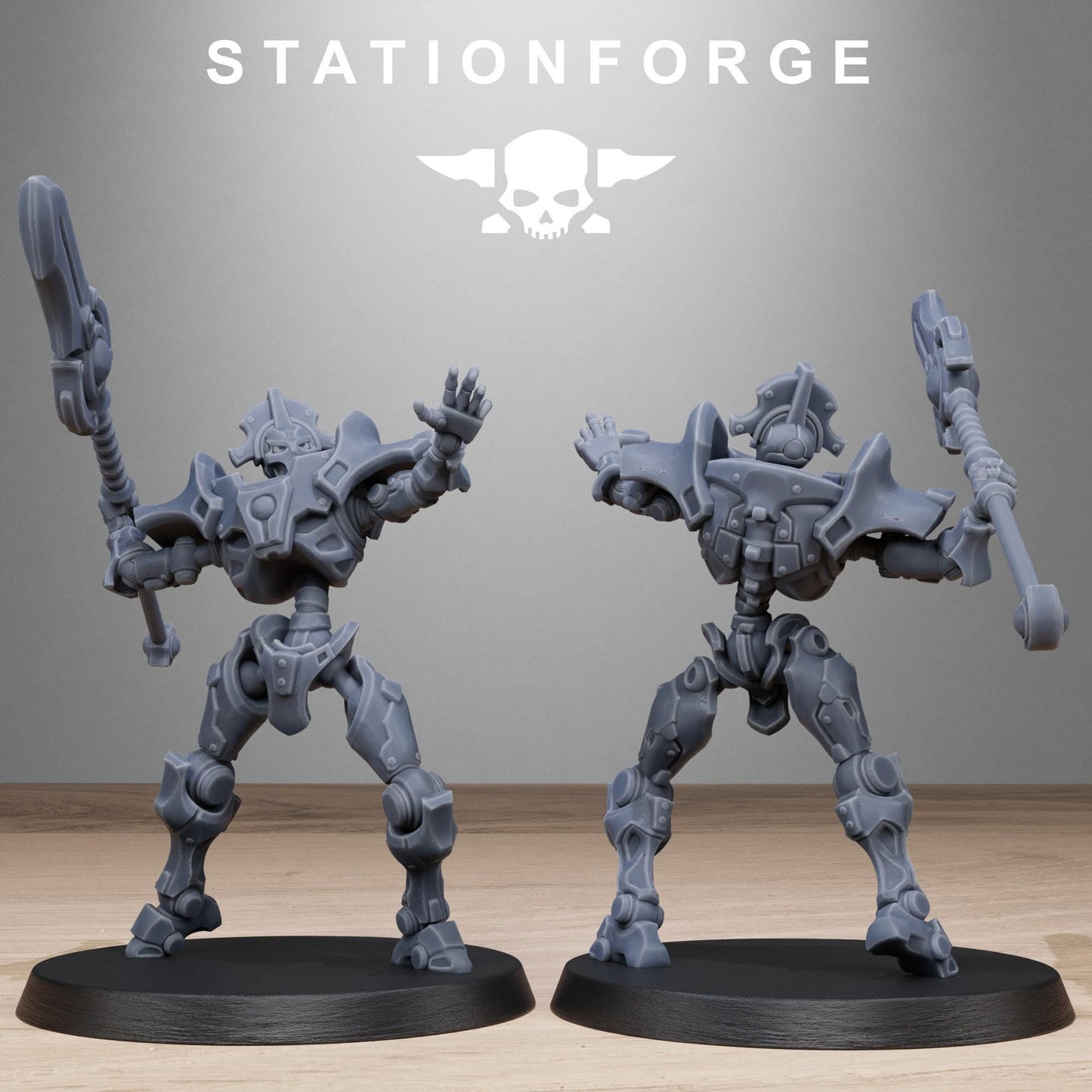 Astronet Blades, Modular Sci-Fi Undead Robot Warriors by STATIONFORGE, Grimdark Wargames Proxy
