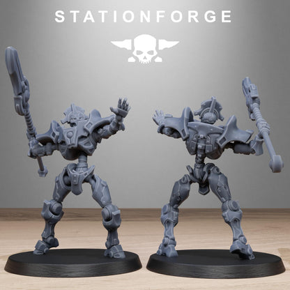 Astronet Blades, Modular Sci-Fi Undead Robot Warriors by STATIONFORGE, Grimdark Wargames Proxy