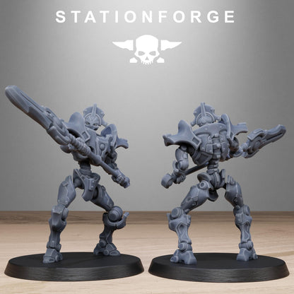 Astronet Blades, Modular Sci-Fi Undead Robot Warriors by STATIONFORGE, Grimdark Wargames Proxy