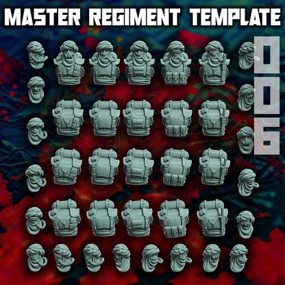 Master Regiment Template 006 Desert Reavers, Sci-Fi Wargames Miniatures by Reptilian Overlords