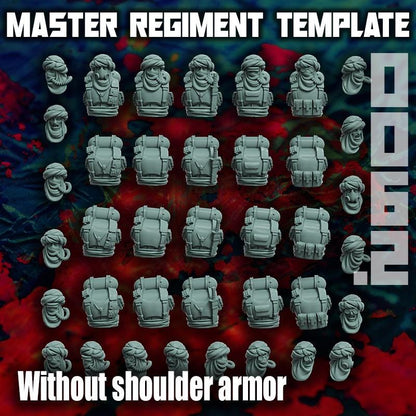 Master Regiment Template 006 Desert Reavers, Sci-Fi Wargames Miniatures by Reptilian Overlords