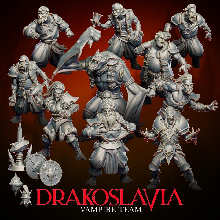 Drakoslavia Vampire Team by Punga Miniatures - Wargame Scale 3D Printed Miniature - Part 1