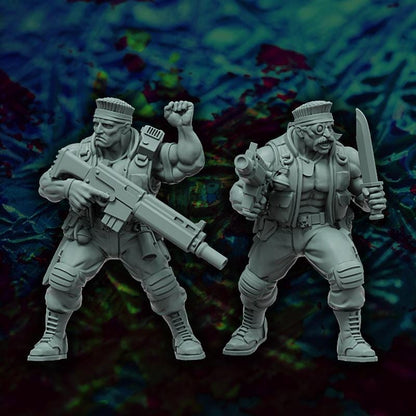 Spacenam Light Recon Squad, Sci-Fi Wargames Miniatures by Reptilian Overlords, Space Guard