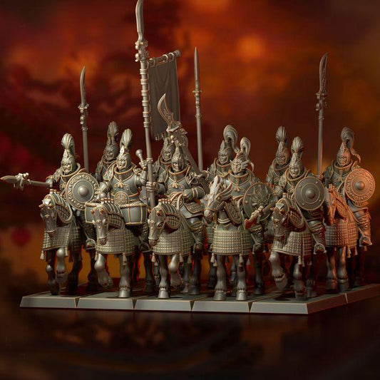Emerald Cavalry by Punga Miniatures - Wargame Scale 3D Printed Miniature
