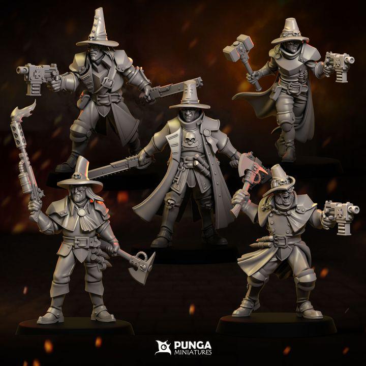 Sci-FI Witch Hunters by Punga Miniatures - Wargame Scale 3D Printed Miniature
